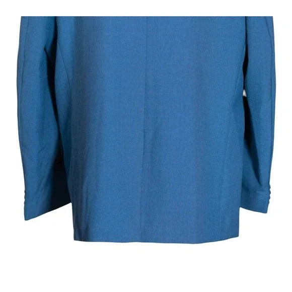 Mens Blazer Blue Wool Blend Dress Formal Suit Jacket Wedding Sport Coat 46R